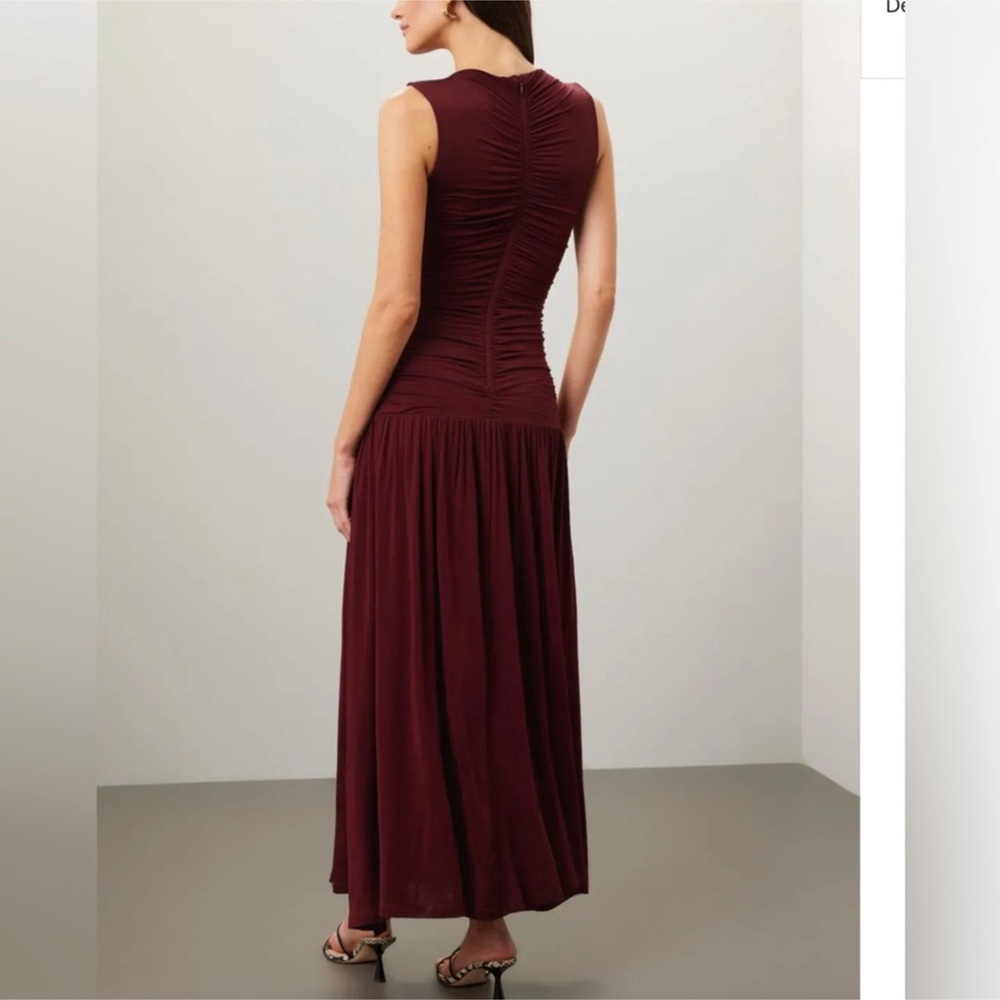 ULLA JOHNSON Flora Midi Dress Amaro Sz M - Picture 3 of 9